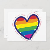 GAY-PRIDE-HEART-MET-WOORDEN BRIEFKAART (Voorkant / Achterkant)