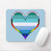 Gay Pride Heart Muismat (Met muis)