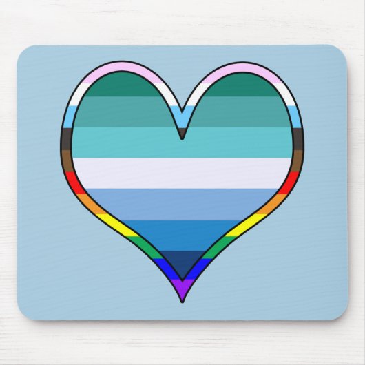 Gay Pride Heart Muismat (Voorkant)