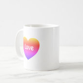 Gay Pride Heart Rainbow Love LGBTQ Koffiemok (Voorkant links)