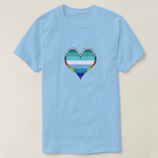 Gay Pride Heart T-shirt (Design voorkant)