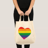 Gay Pride Heart Tote Bag (Voorkant (product))