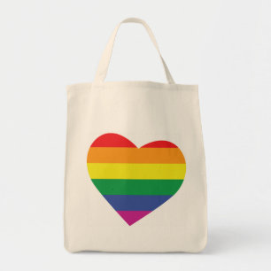 Gay Pride Heart Tote Bag
