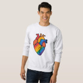 Gay pride heart trui (Voorkant volledig)