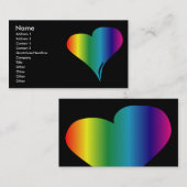 Gay Pride Heart Visitekaartje (Voorkant / Achterkant)