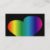 Gay Pride Heart Visitekaartje (Achterkant)