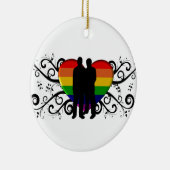 Gay Pride Heart voor Mannen Keramisch Ornament (Rechts)