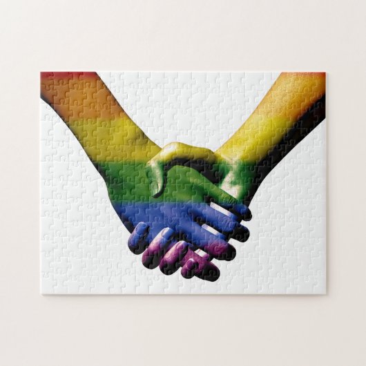 Gay Pride Holding Hands Legpuzzel (Horizontaal)