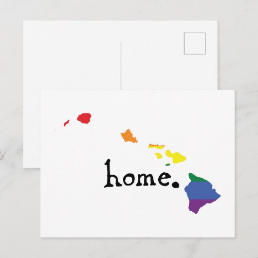 Gay Pride Home | Hawaii Briefkaart (Voorkant / Achterkant)