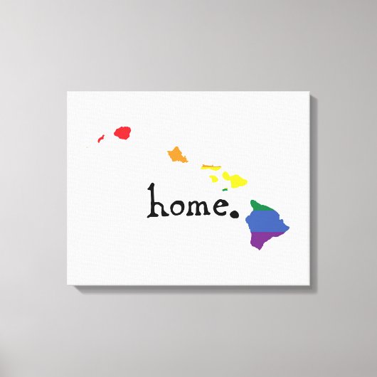 Gay Pride Home | Hawaii Canvas Afdruk (Voorkant)