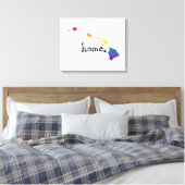 Gay Pride Home | Hawaii Canvas Afdruk (Insitu (Slaapkamer))