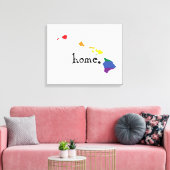 Gay Pride Home | Hawaii Canvas Afdruk (Insitu (Woonkamer))