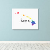 Gay Pride Home | Hawaii Canvas Afdruk (Insitu (Houten vloer))