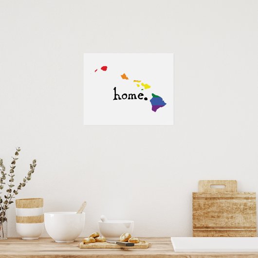 Gay Pride Home | Hawaii Poster (Keuken)
