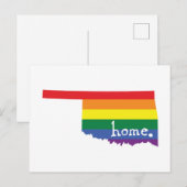 Gay Pride Home | Oklahoma Briefkaart (Voorkant / Achterkant)