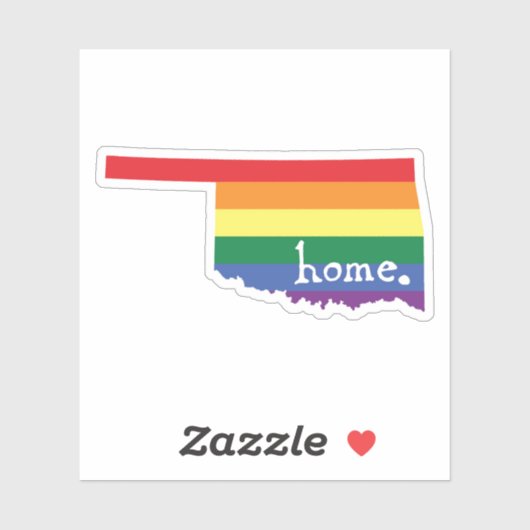 Gay Pride Home | Oklahoma Sticker (Vel)