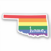Gay Pride Home | Oklahoma Sticker (Voorkant)