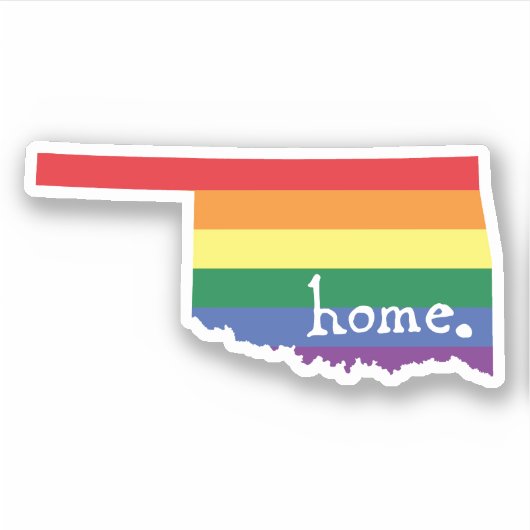 Gay Pride Home | Oklahoma Sticker (Voorkant)