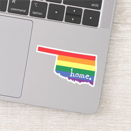 Gay Pride Home | Oklahoma Sticker (Detail)