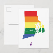 Gay Pride Home | Rhode Island Briefkaart (Voorkant / Achterkant)