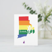 Gay Pride Home | Rhode Island Briefkaart (Staand voorkant)