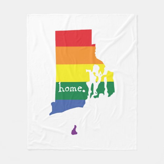 Gay Pride Home | Rhode Island Fleece Deken (Voorkant)