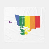 Gay Pride Home | Rhode Island Fleece Deken (Voorkant (Horizontaal))