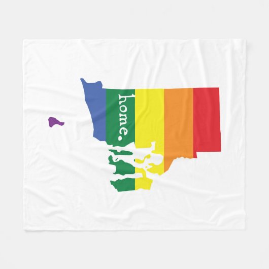 Gay Pride Home | Rhode Island Fleece Deken (Voorkant (Horizontaal))