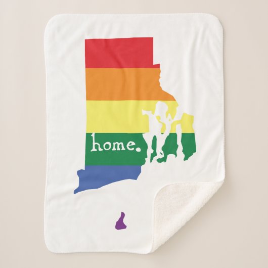 Gay Pride Home | Rhode Island Sherpa Deken (Voorkant)