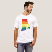 Gay Pride Home | Rhode Island T-shirt (Voorkant volledig)