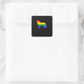 gay pride hond berner berg hond gay pride hond vierkante sticker (Tas)