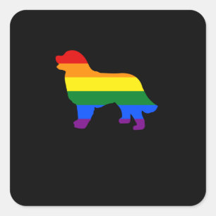 gay pride hond berner berg hond gay pride hond vierkante sticker