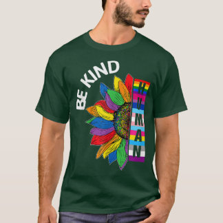 Gay Pride Human, Rainbow Sunflower Kind LGBT Flag T-shirt