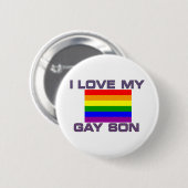 Gay Pride I Love My Gay Son Ronde Button 5,7 Cm (Voorkant /achterkant)