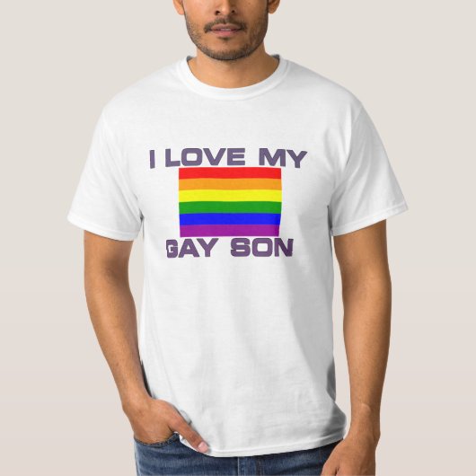 Gay Pride I Love My Gay Son T-shirt (Voorkant)
