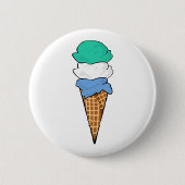 Gay Pride Ice Cream Ronde Button 5,7 Cm (Voorkant)