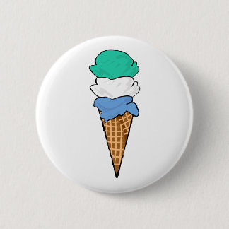 Gay Pride Ice Cream Ronde Button 5,7 Cm