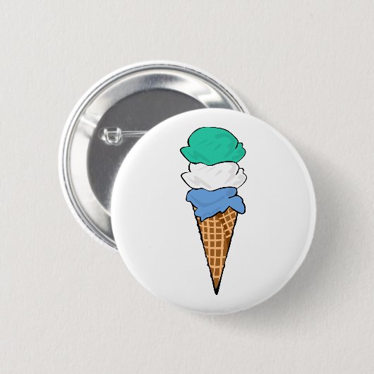 Gay Pride Ice Cream Ronde Button 5,7 Cm (Voorkant /achterkant)