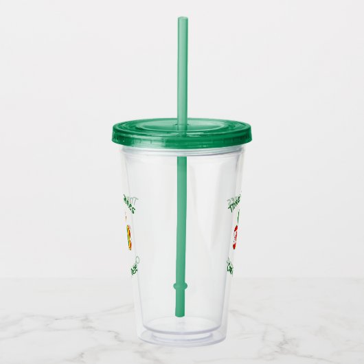 Gay Pride Ierse Canadese vlag Shamrock personalise Acryl Drinkbeker (Rechts)