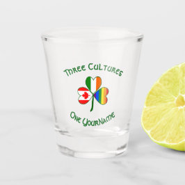 Gay Pride Ierse Canadese vlag Shamrock personalise Shot Glas