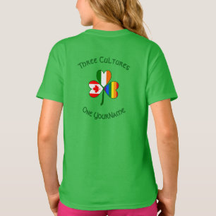 Gay Pride Ierse Canadese vlag Shamrock personalise T-shirt