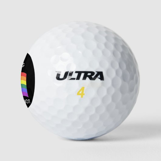 Gay Pride Ik ben niet hetero Golfballen (Logo)