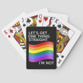 Gay Pride ik ben niet recht Citaat Pokerkaarten (Achterkant)