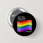 Gay Pride ik ben niet recht Citaat Ronde Button 5,7 Cm (Voorkant /achterkant)