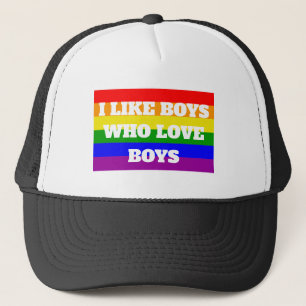 Gay Pride Ik vind jongens die van jongens houden l Trucker Pet