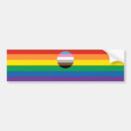 Gay Pride Inclusie Vlag Bumpersticker