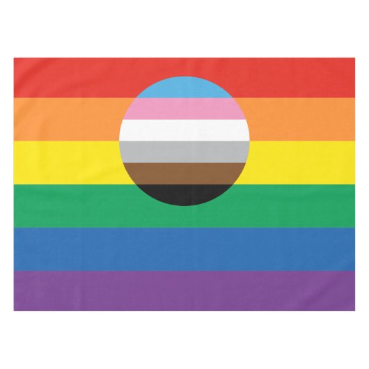 Gay Pride Inclusie Vlag Tafelkleed (Voorkant (Horizontaal))