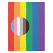 Gay Pride Inclusie Vlag Tafelkleed (Voorkant)
