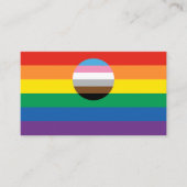 Gay Pride Inclusie Vlag Visitekaartje (Voorkant)