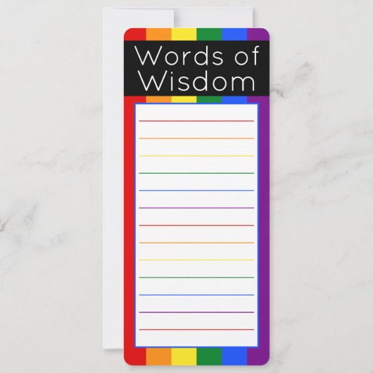 Gay Pride Intersection Rainbow Flag Bladwijzer (Achterkant)